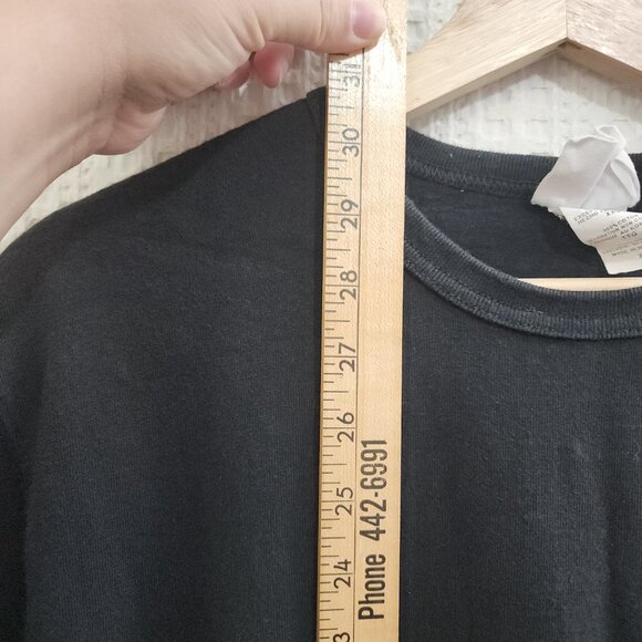 Vintage Champion blue tag logo tee black shirt 70s Oversized Logo Size XXL - Picture 10 of 11